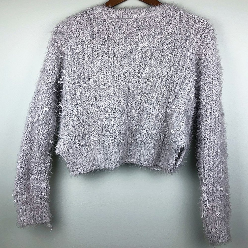 3/$25 Candies Gray Mohair Slouchy Pullover Sweater - Picture 3 of 6